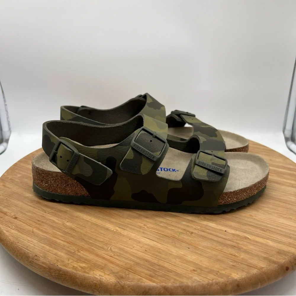 Birkenstock Arizona desert soil camo khaki green Birko-Flor 1016790 Men’s 13 New